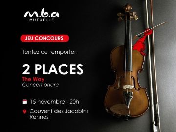 [Jeu Concours l Orchestre National de Bretagne🎻]

En tant que mécène de l'Orchestre National de Bretagne, nous sommes ravis de vous offrir la...